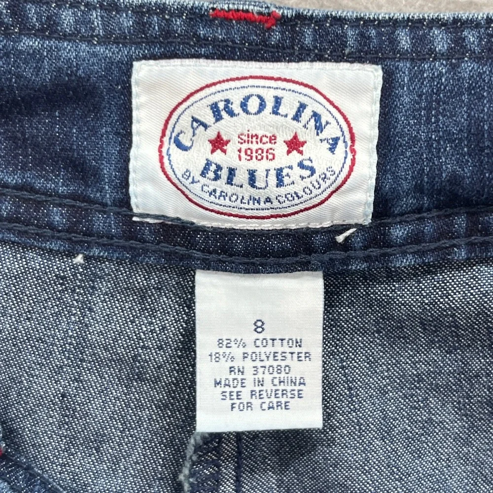 Carolina Blues Denim Skort Womens 8* Blue Medium Wash Jean Skirt Mini Y2K Casual